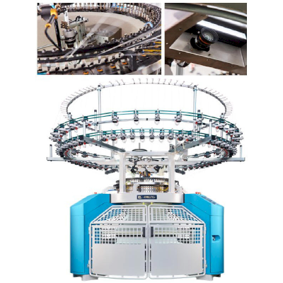 PAILUNG High Speed 3-End Fleece Circular Knitting Machine + Fabric Defect Detection KF3B-0P + Fabric Defect Detection