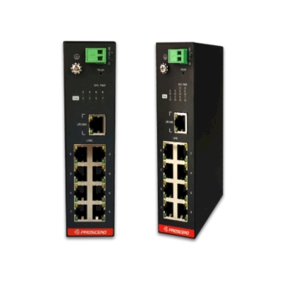 Proscend Communications Industrial 8-port PoE Long Reach Switch/Extender 708EPI-DC