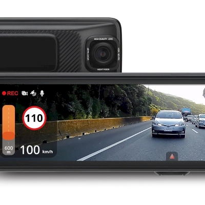 Mio Dual Cameras E-mirror Dashcam with Full-screen Touch Panel MiVue R850D / MiVue R855D